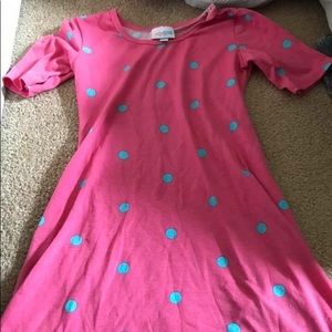 LuLaRoe Dot Dot Smile Dress size 8